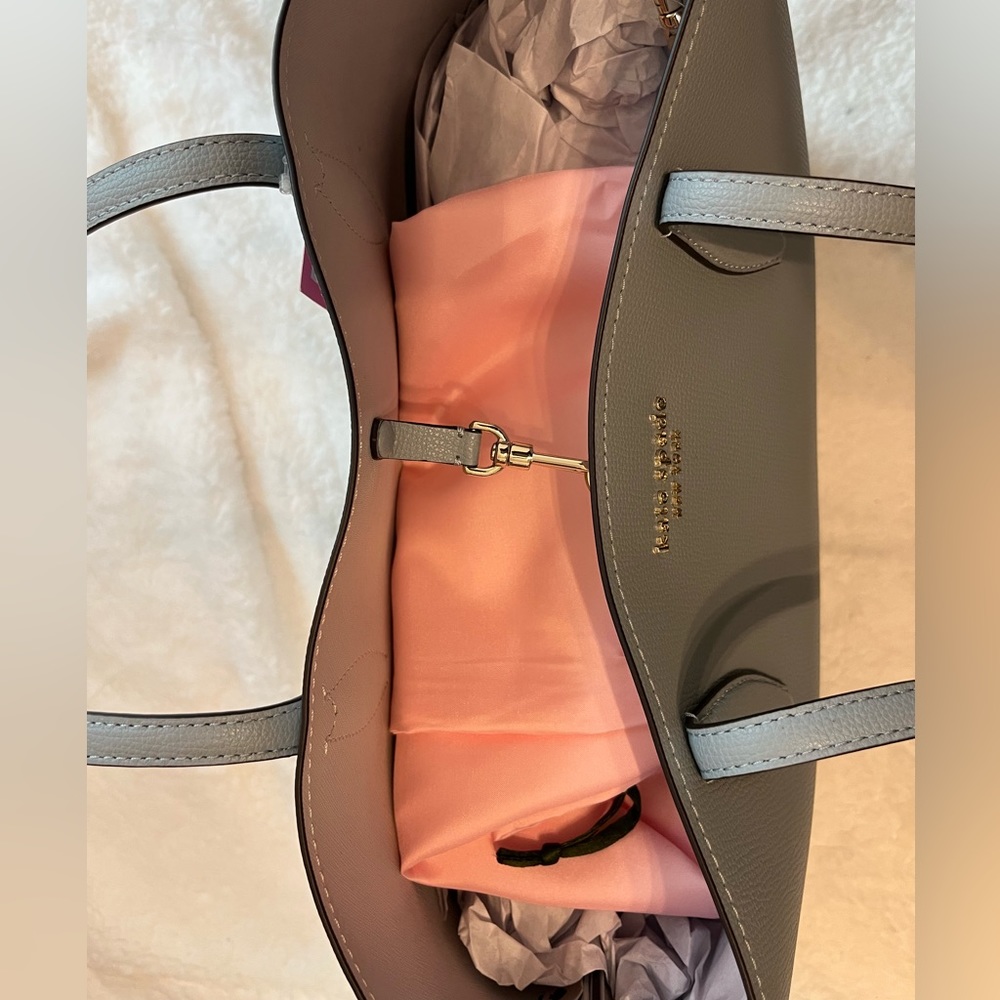 NWT 3 Piece Kate Spade ♠️ Gorgeous Open Style Light Blue Bag - Picture 7 of 9